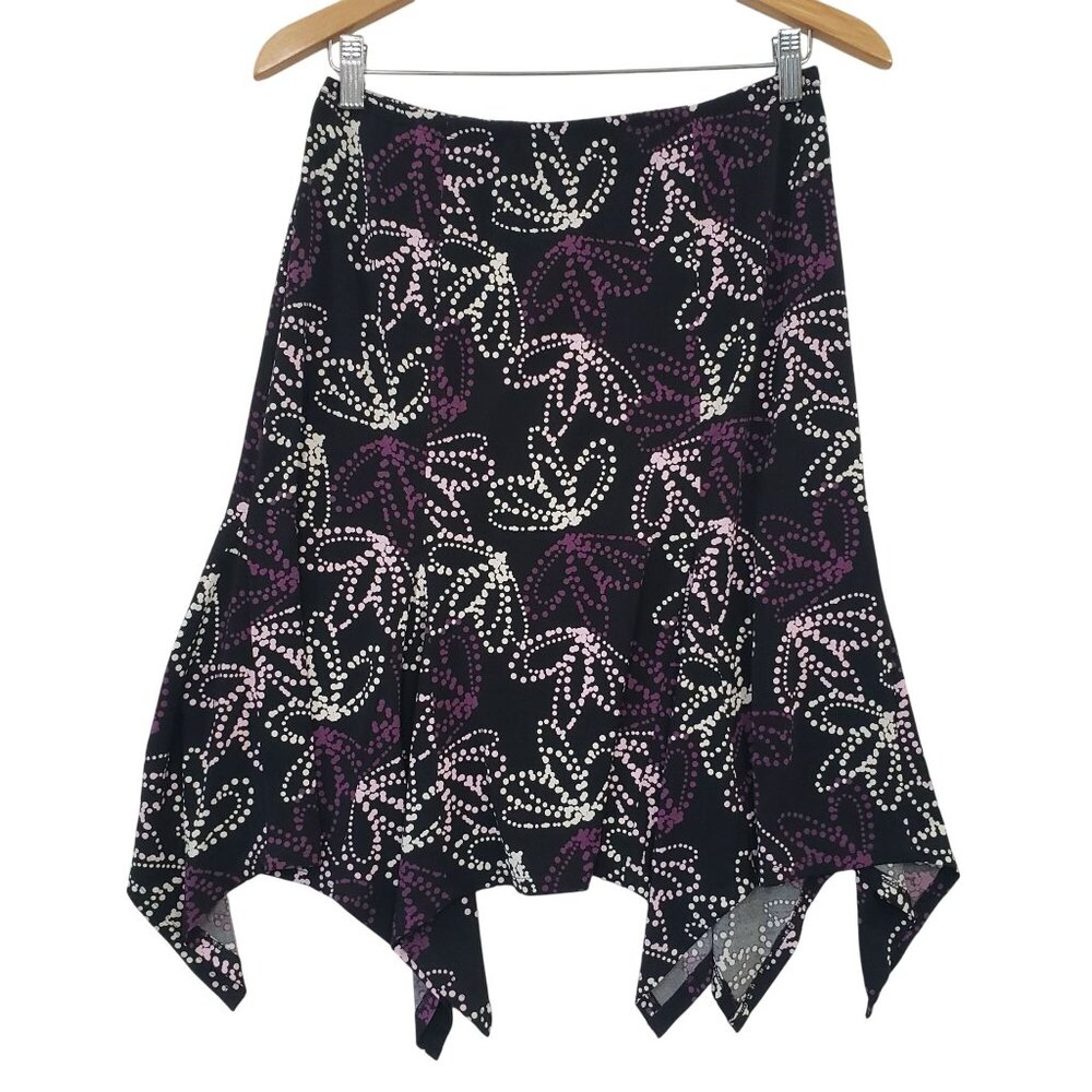 Dress‎ Barn Y2K Asymmetrical Hem Skirt Size 4 Dark Fairy Whimsigoth Boho Casual - Picture 2 of 7